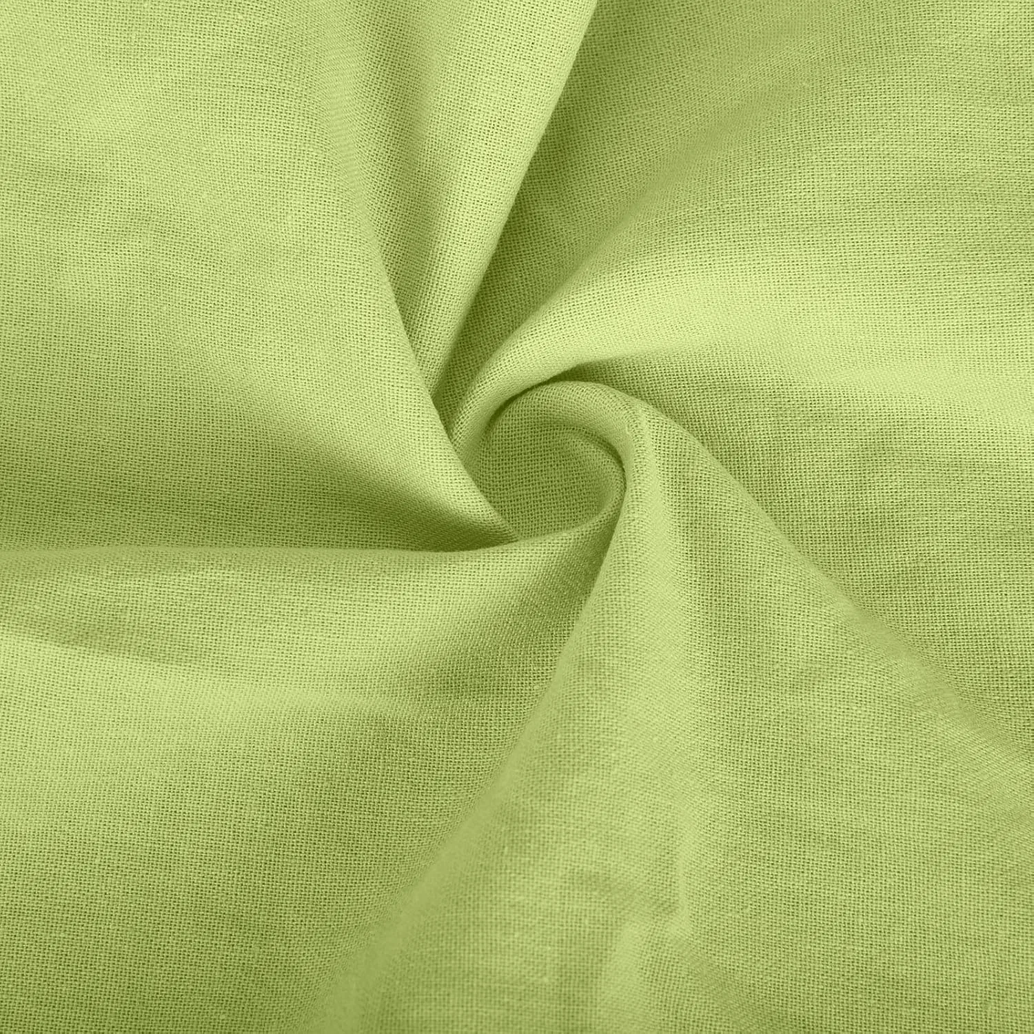 Шорты бермуды из хлопка и льна с завязкой, Mint Green — фото 4