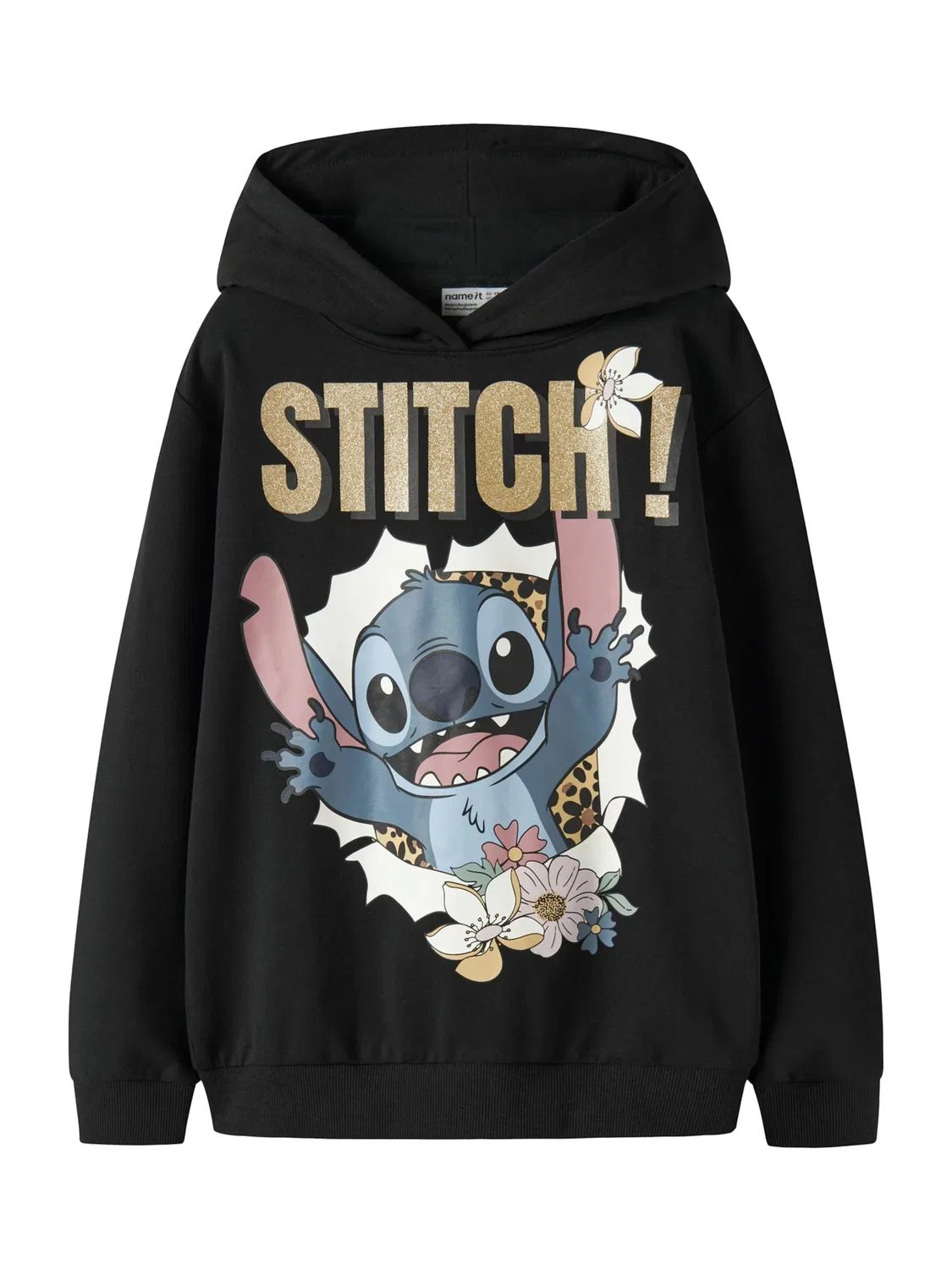 Толстовка Name It NKFJYNDA STITCH черного цвета