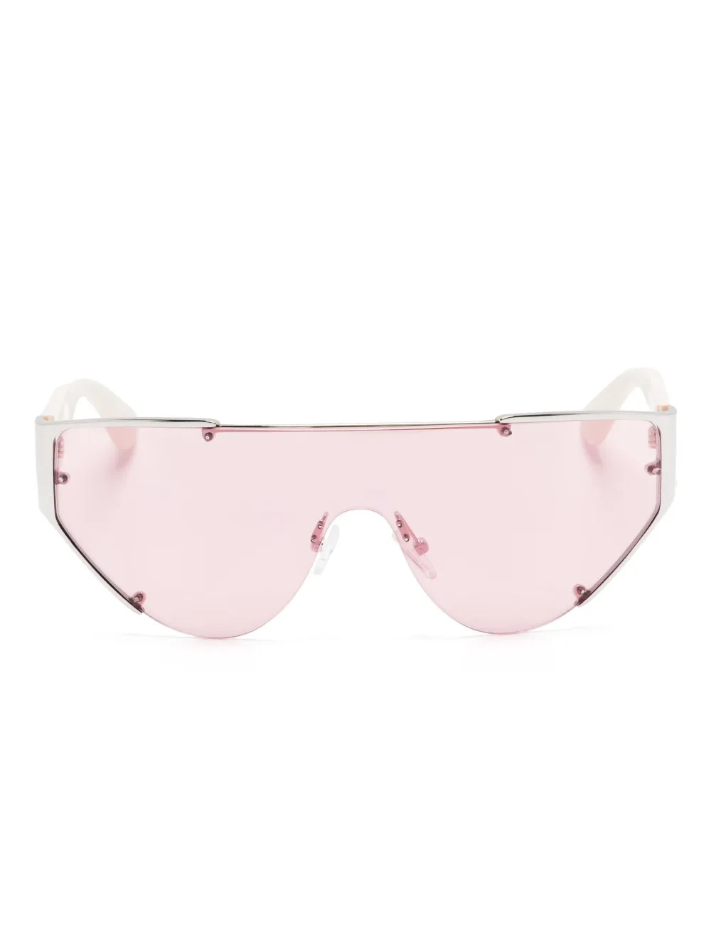 

Солнцезащитные очки-маска Alexander McQueen Eyewear, серебяный