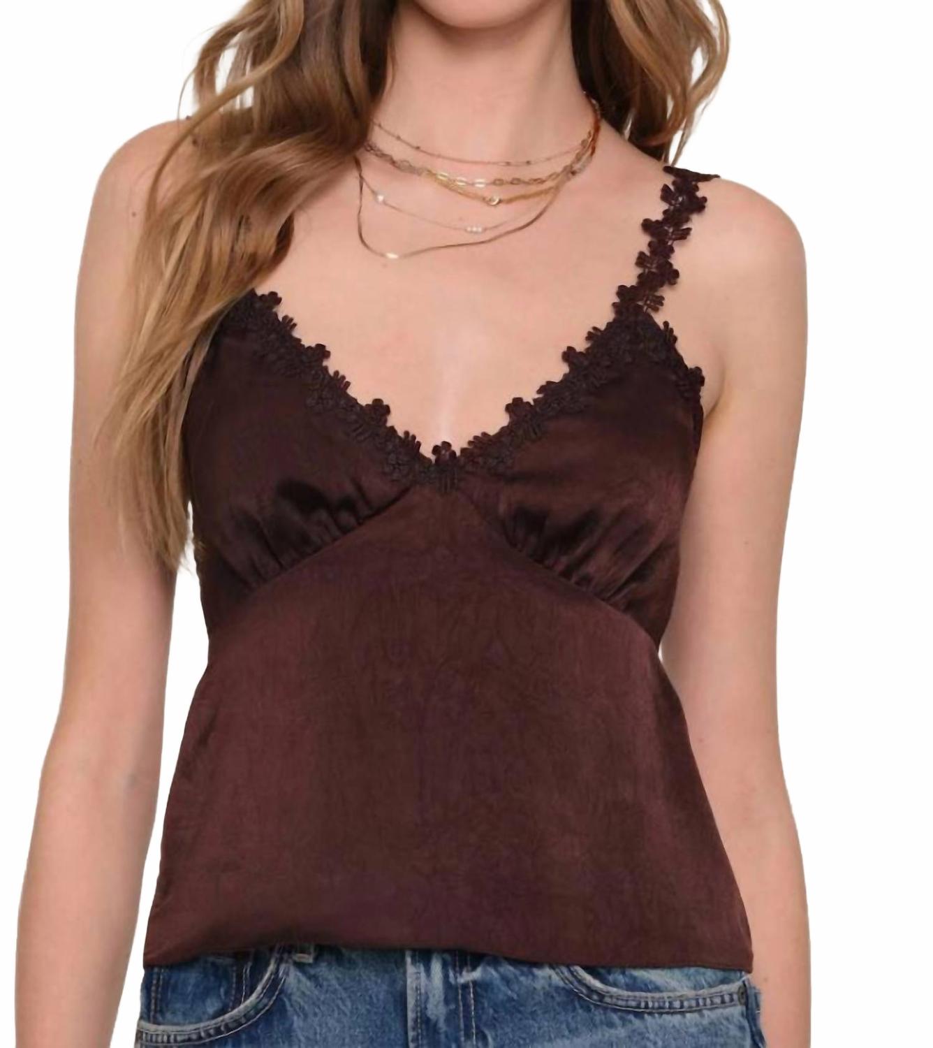 

Heartloom Топ-майка Esna коричневого цвета