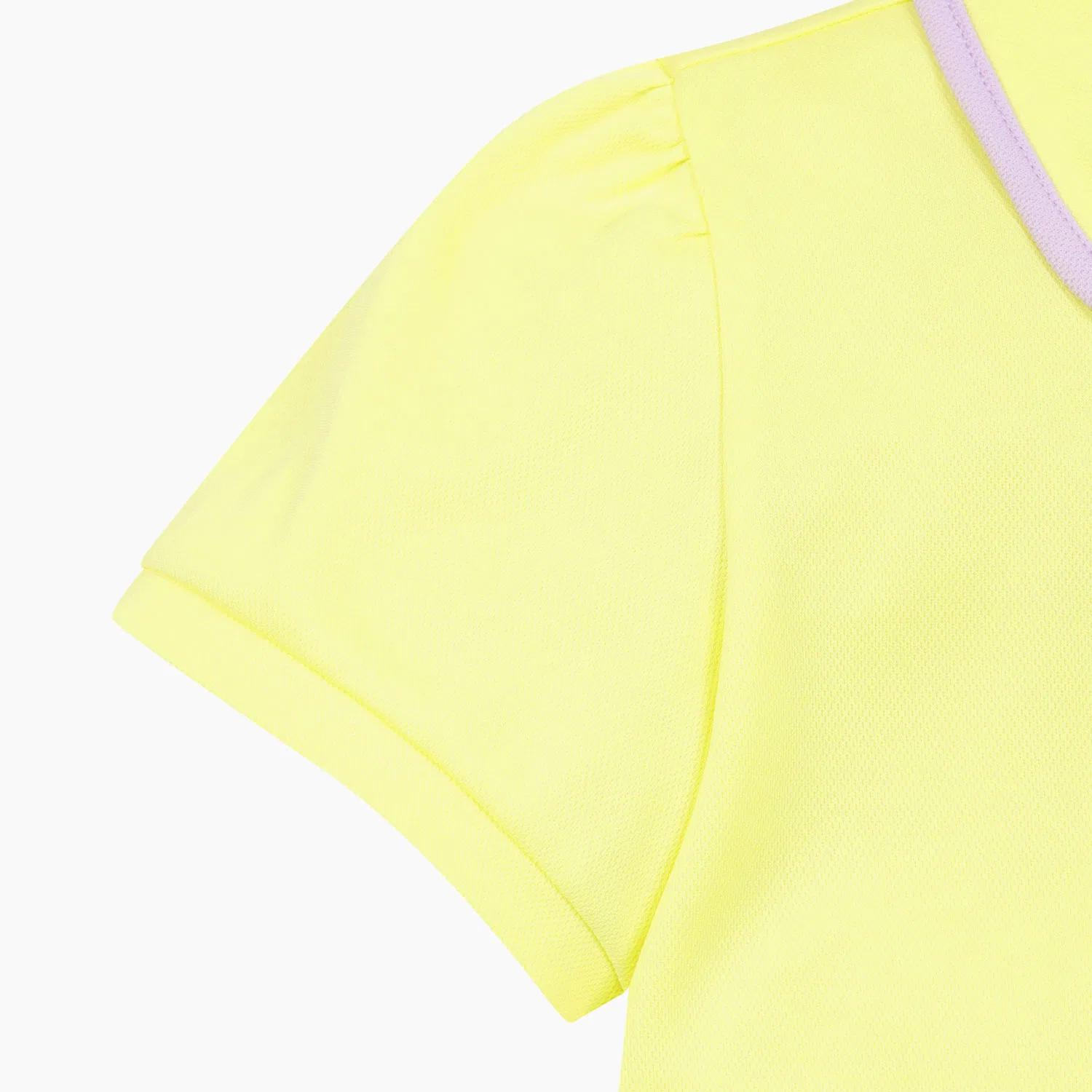Детское плиссированное платье-поло Color Pop жёлтое от Benetton Kids — фото 3