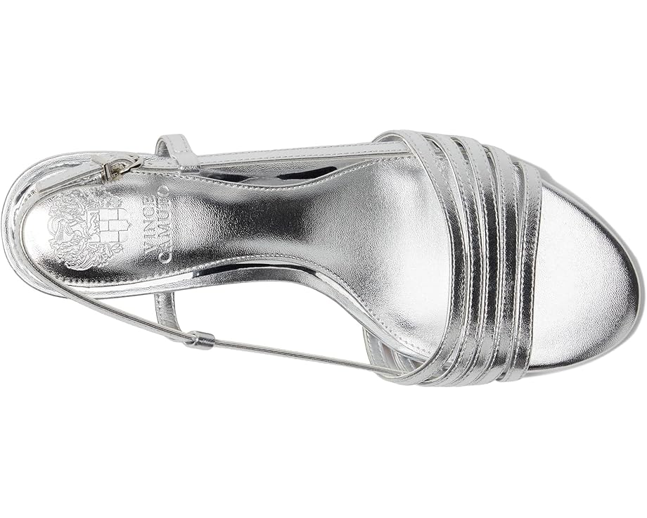 Туфли Vince Camuto Layton Strappy Kitten Heel Sandals, цвет Lux Silver — фото 2