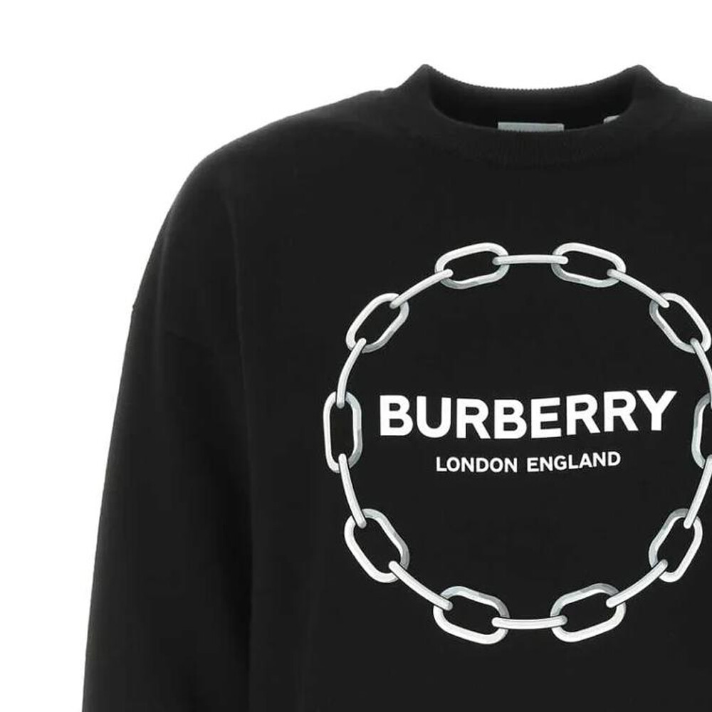 Свитер Burberry Chain Printed, черный — фото 3
