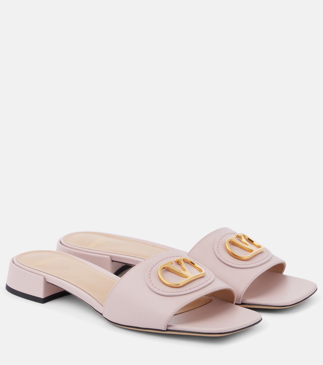 Кожаные шлепанцы VLogo Valentino Garavani, Water Rose