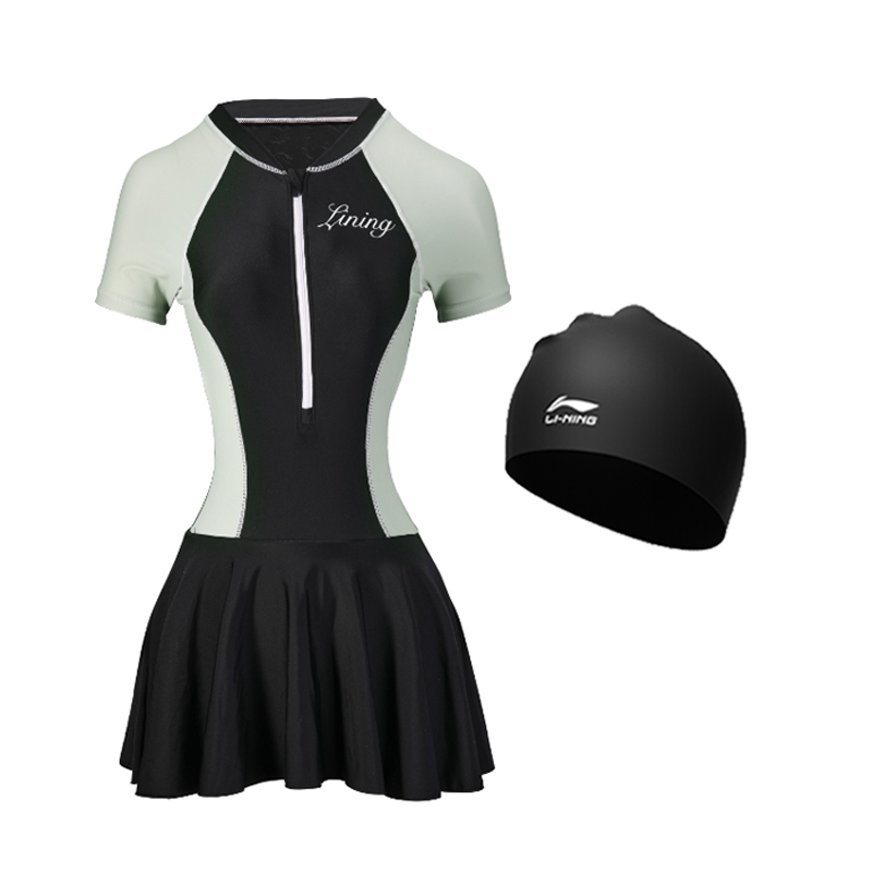 

Спортивная модная коллекция купальник слитный женский LINING, Clothing Sets (Swimsuit+Swimming Cap)