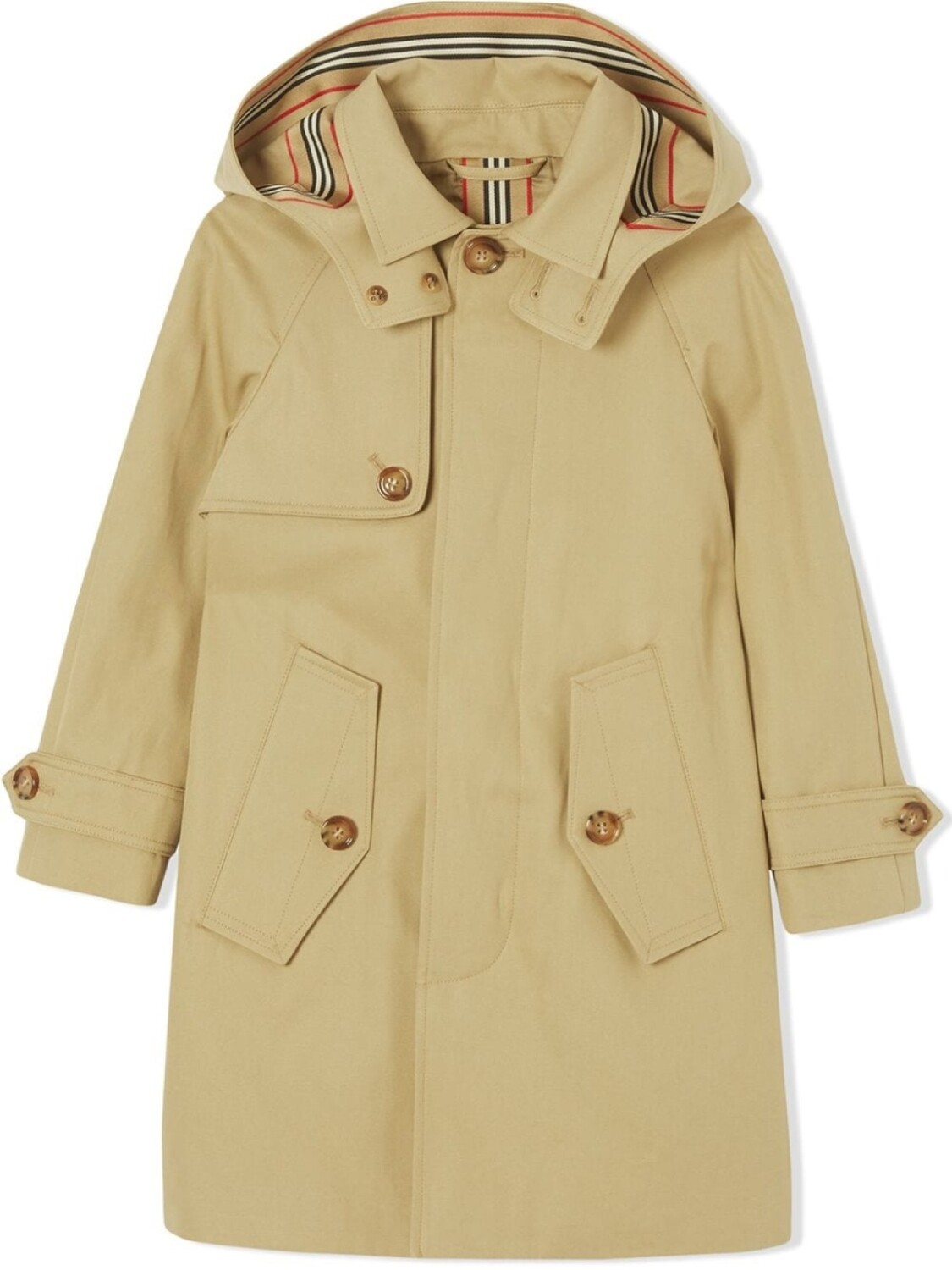 

Burberry Kids пальто с капюшоном, нейтральный цвет