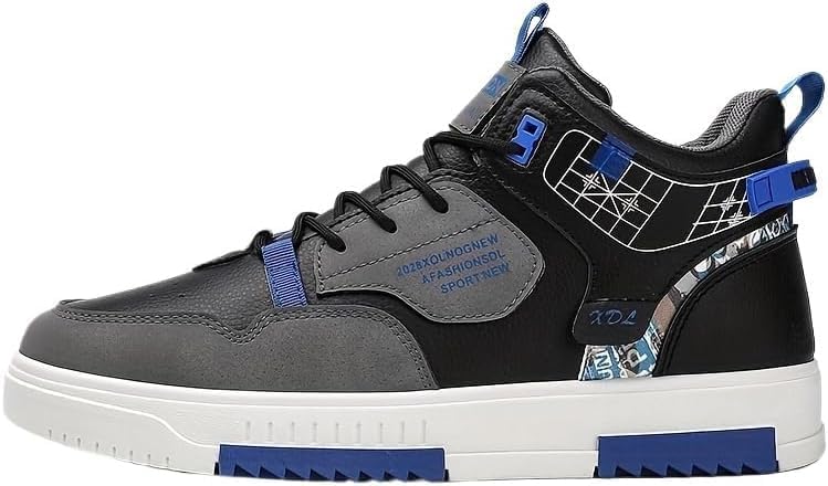 

Мужские модные кеды с лоскутным дизайном и толстой подошвой - отличное сцепление и вентиляция для комфорта - стильные кроссовки на шнуровке, идеально подходящие для повседневного ношения и активного отдыха, плюс размер IZE Clolinde, черный