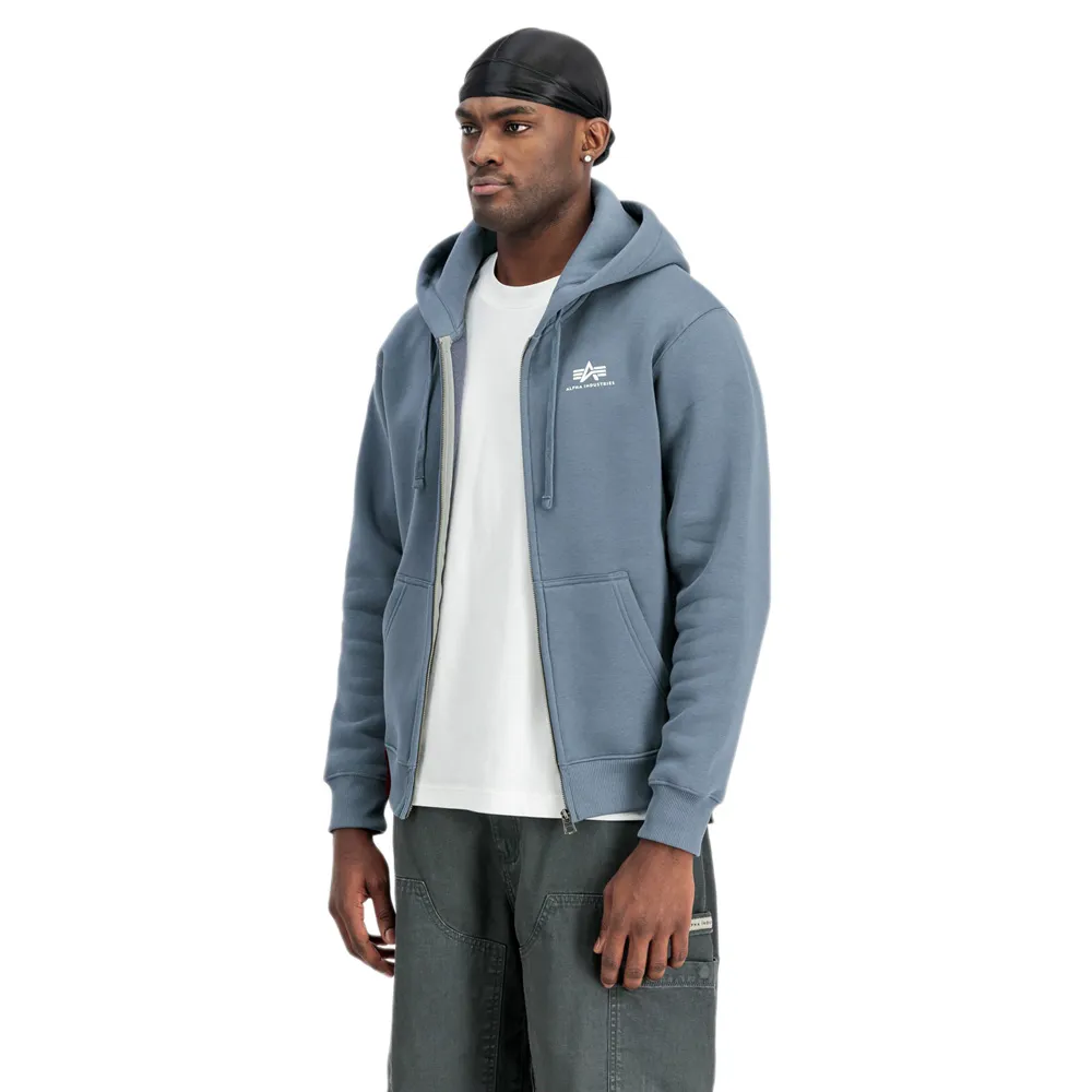 

Толстовка Alpha Industries Basic SL full zip, синий