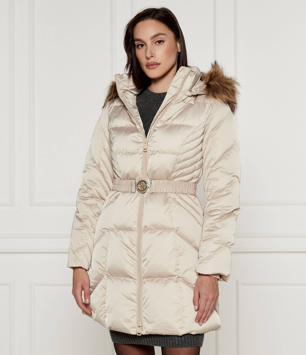 

Куртка GUESS NEW OLGA Regular Fit, бежевый