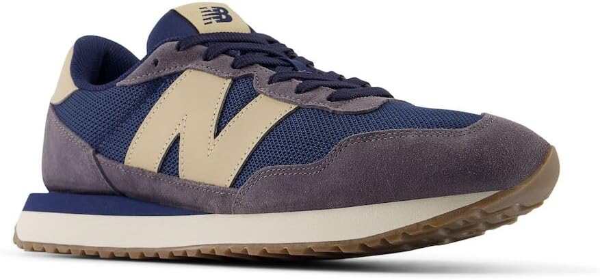 Мужские кроссовки для бега по шоссе New Balance 237 V1 Classic, Navy/Beige — фото 4