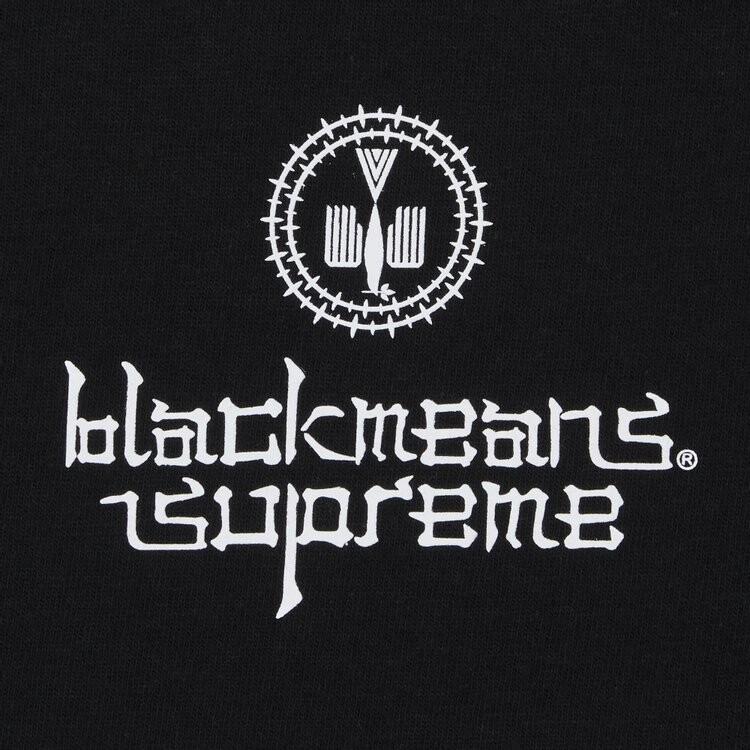 Футболка Supreme x blackmeans Long-Sleeve 'Black', черный — фото 3