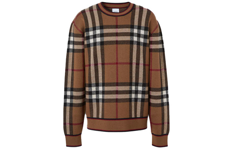 Свитер Burberry мужской, шерсть мериноса, коричневый