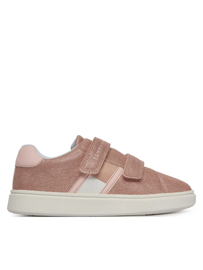 Tommy Hilfiger Кроссовки Flag Low Cut Velcro T1A9-34232-0745 S, розовые