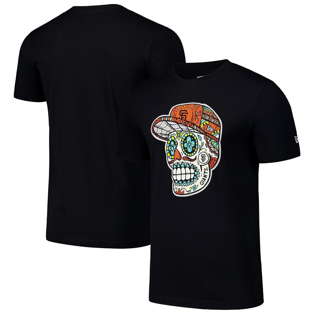 

Мужская черная футболка New Era San Francisco Giants Sugar Skulls, цвет Gnt Black