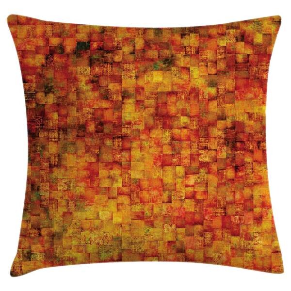 

Наволочка twentyfour Vintage Mosaik, 60 см цвет orange/senf