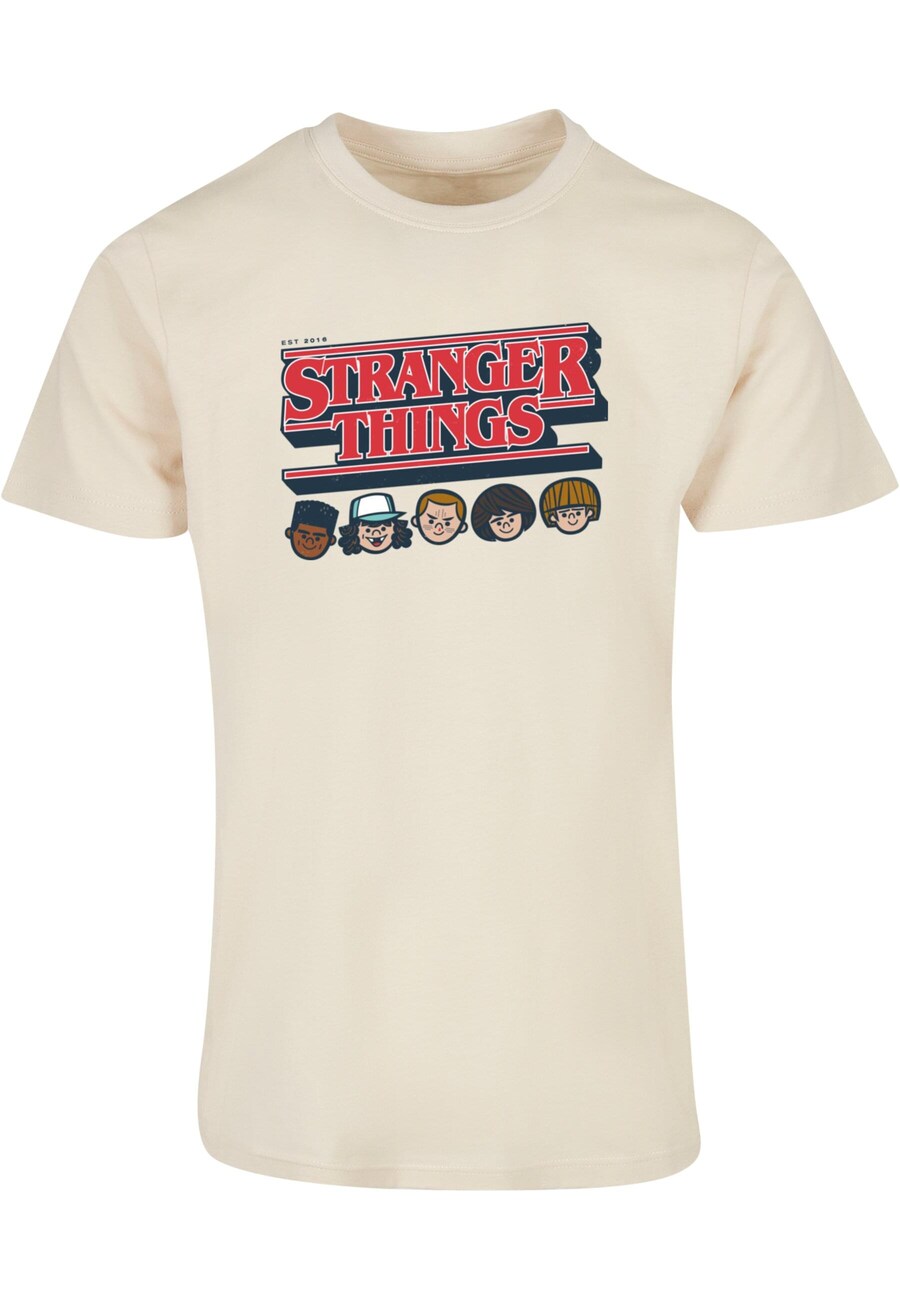

Классическая футболка ABSOLUTE CULT Shirt Stranger Things - Caricature, песочный