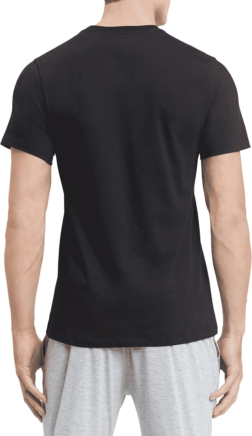 Комплект из 5 мужских классических хлопковых маек Calvin Klein, 5 Black Crewneck — фото 4