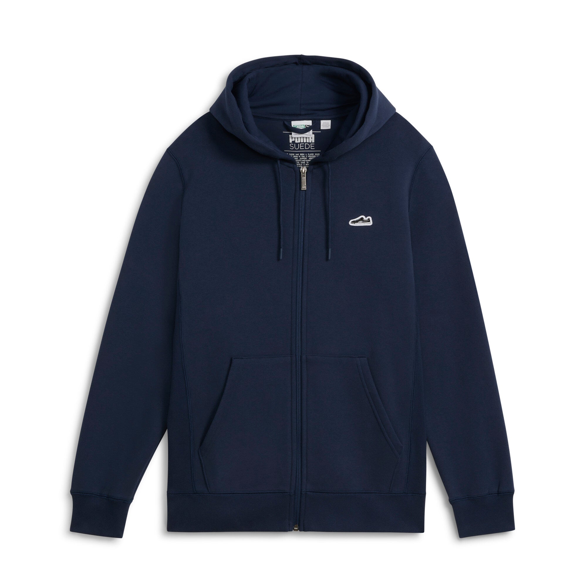 

Мужская толстовка с капюшоном PUMA Suede Logo Full-Zip, цвет club navy
