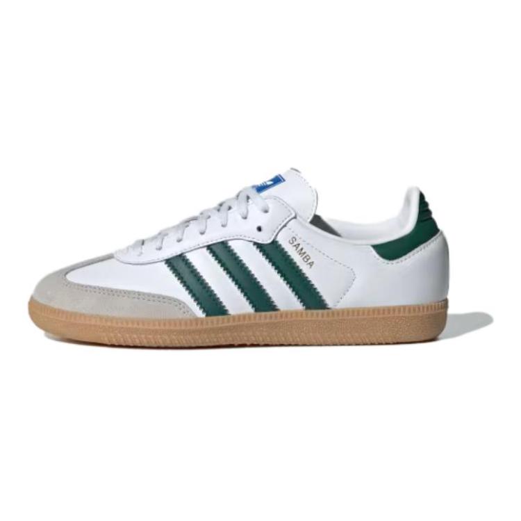 

Кроссовки Adidas Samba OG White Collegiate Green Gum Kids, зеленый