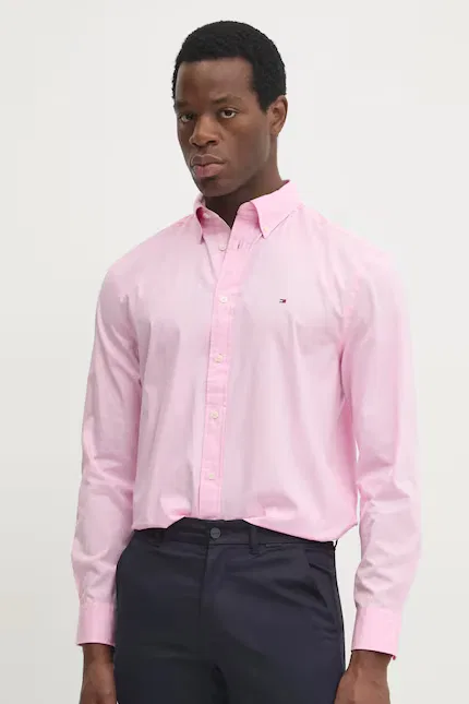 Рубашка мужская хлопок Tommy Hilfiger, розовый