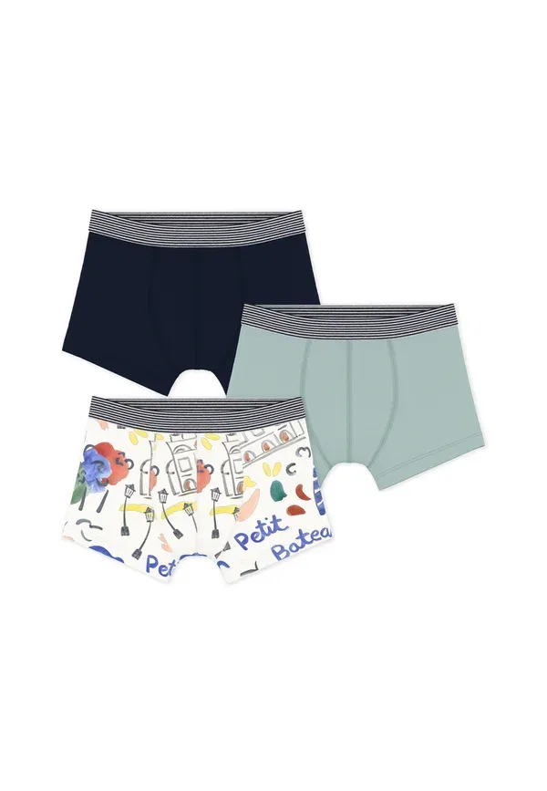 Трусы-хипстеры 3 шт Petit Bateau Opera de paris, бирюзовый/черный