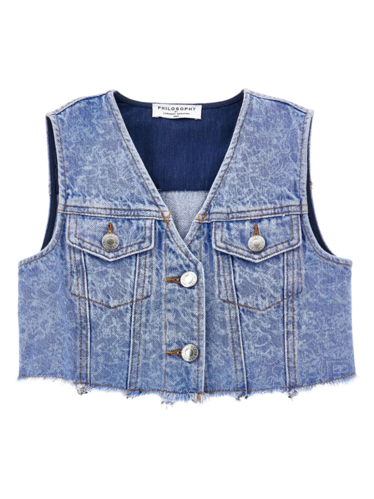 

Philosophy Di Lorenzo Serafini Kids джинсовый жилет, синий