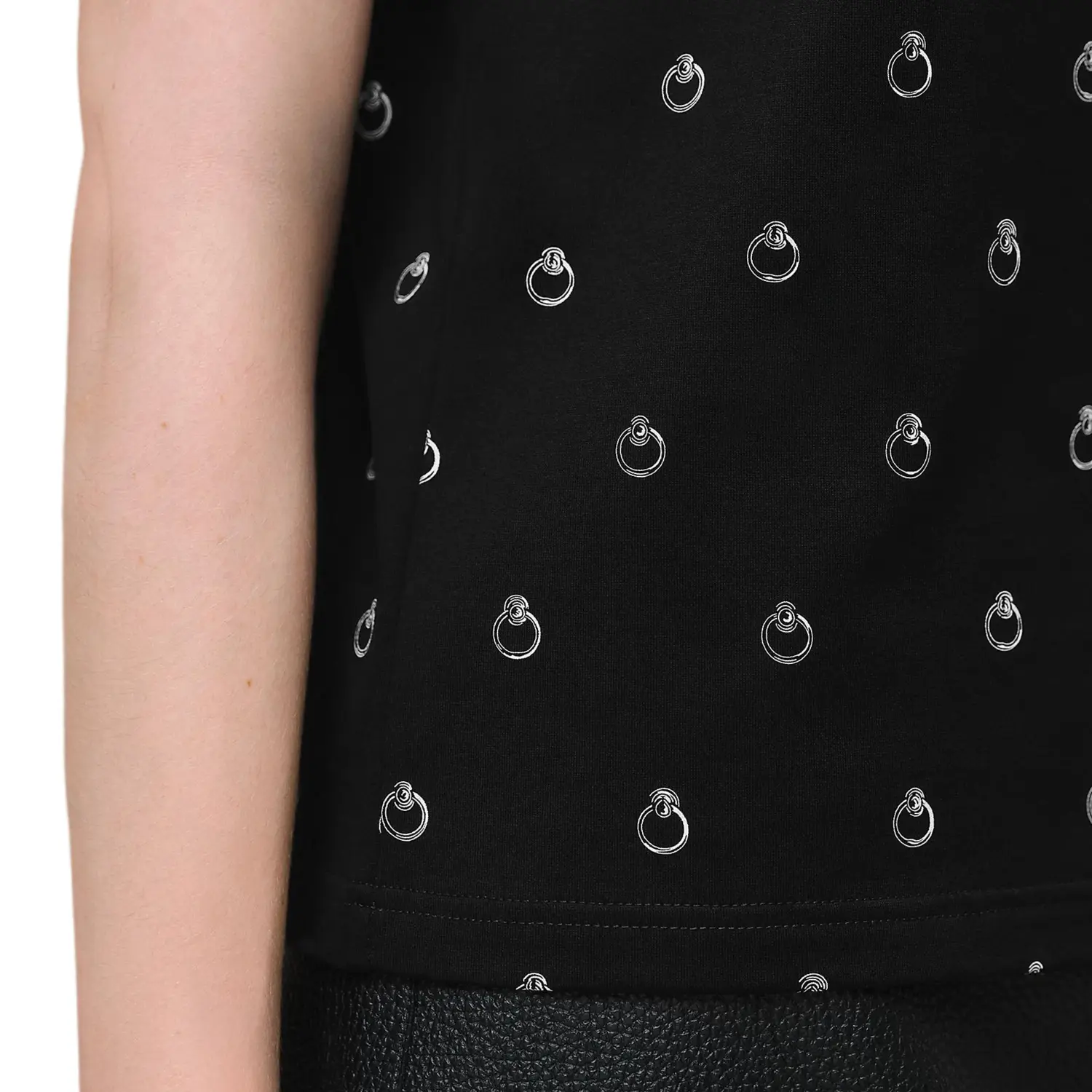 Футболка Hermes Straight Anneau Finesse printed jersey, черный — фото 4