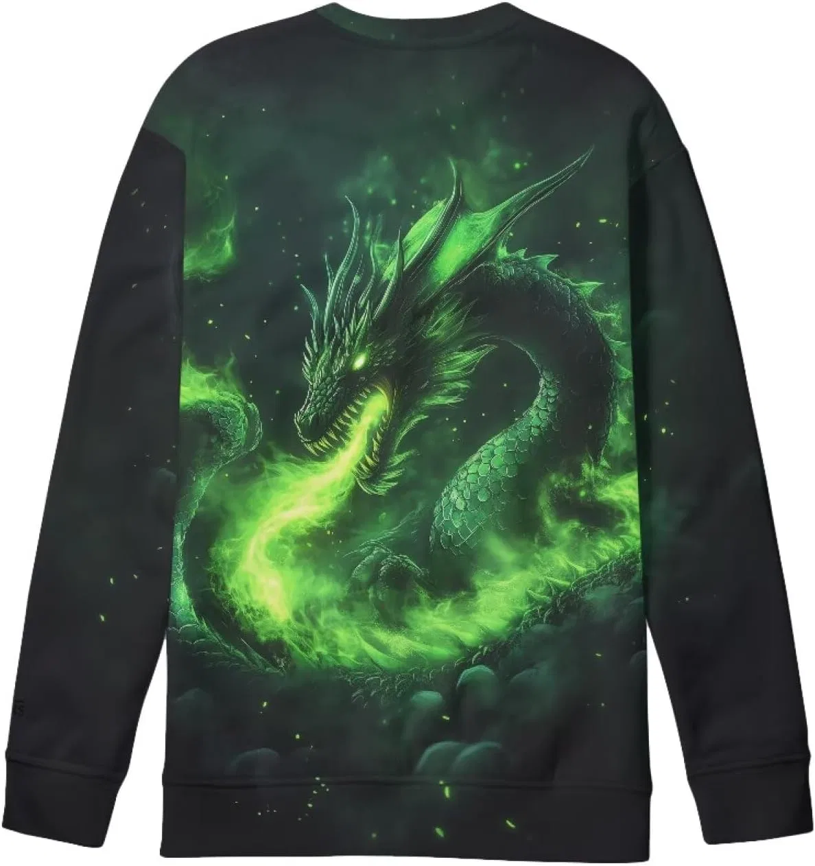 Свитшот для мальчиков и девочек ZPINXIGN с рисунком Green Dragon Breathing — фото 4