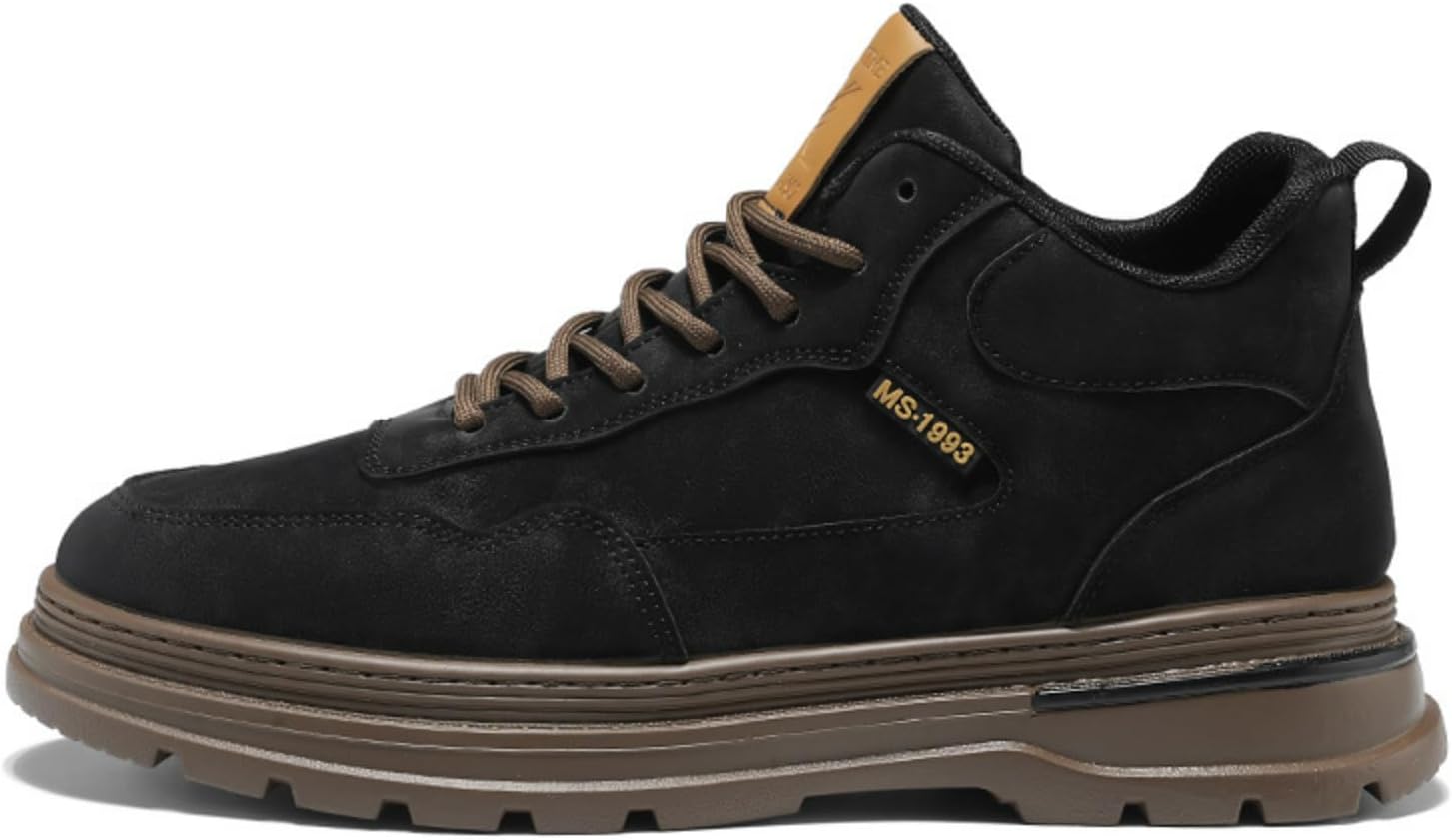 

Ретро-кроссовки средней высоты на массивной подошве для мужчин и женщин, модные повседневные ботинки на платформе для работы и прогулок Macefil, черный