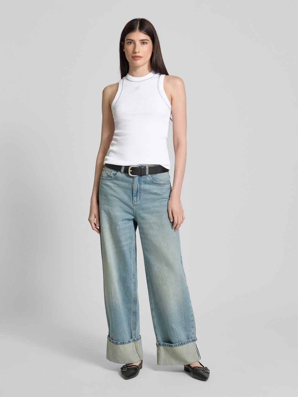 

Майка со стразами DKNY, белый