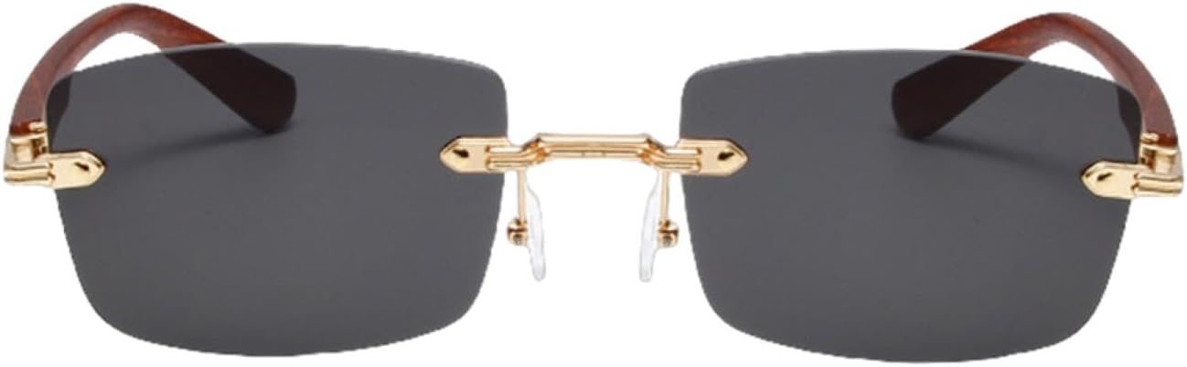 

Популярные модные женские солнцезащитные очки в винтажном стиле, без оправы, прозрачные, с градиентом, защита от УФ-излучения UV400, мужские HHZZYVY, Golden Tea Gradient