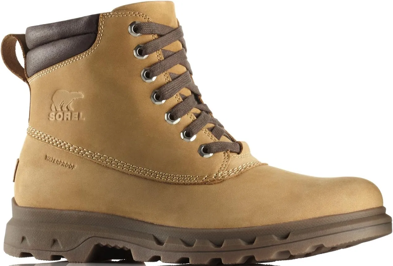 Мужские зимние ботинки Sorel Portzman на шнуровке, Braun Buff Hawk