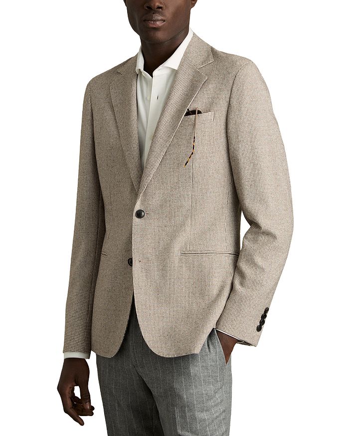 

Garland Modern Fit Puppytooth Блейзер REISS, коричневый/бежевый