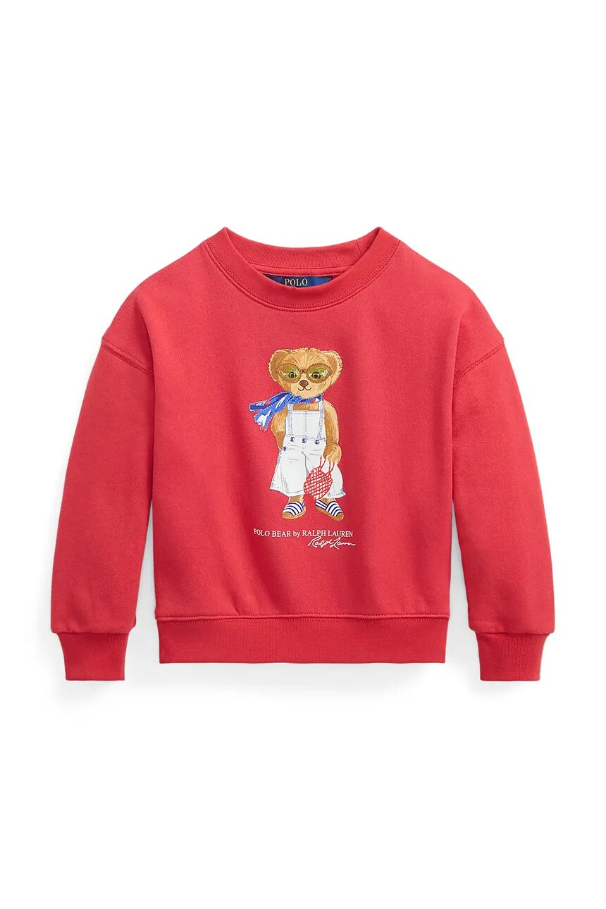 

Детская хлопковая толстовка Polo Ralph Lauren, красный