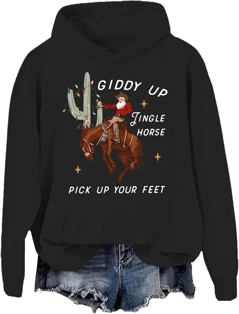 

Ретро худи с лошадью Howdy Country Christmas JWVEL