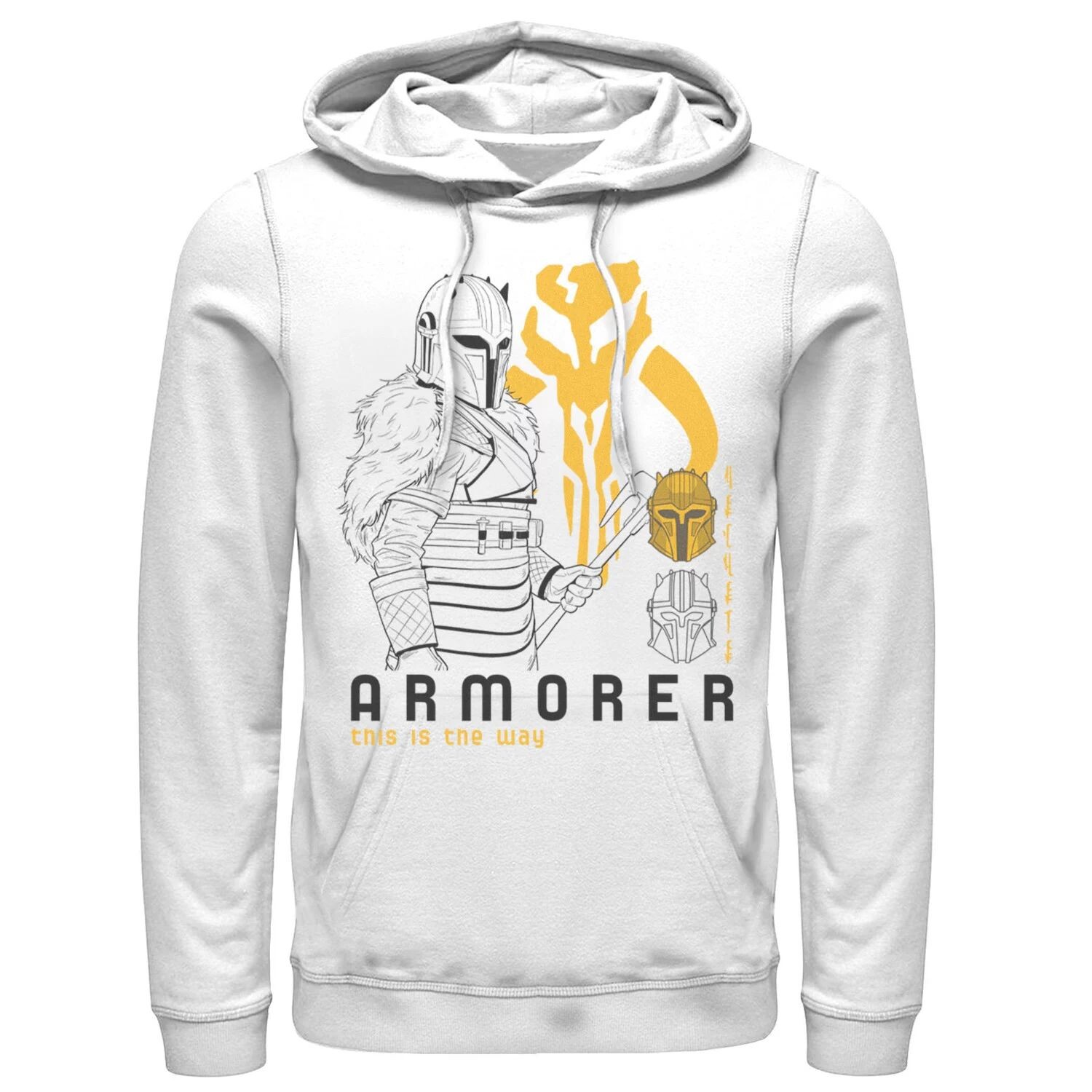 

Мужская толстовка с капюшоном The Mandalorian Armorer Line Art Star Wars