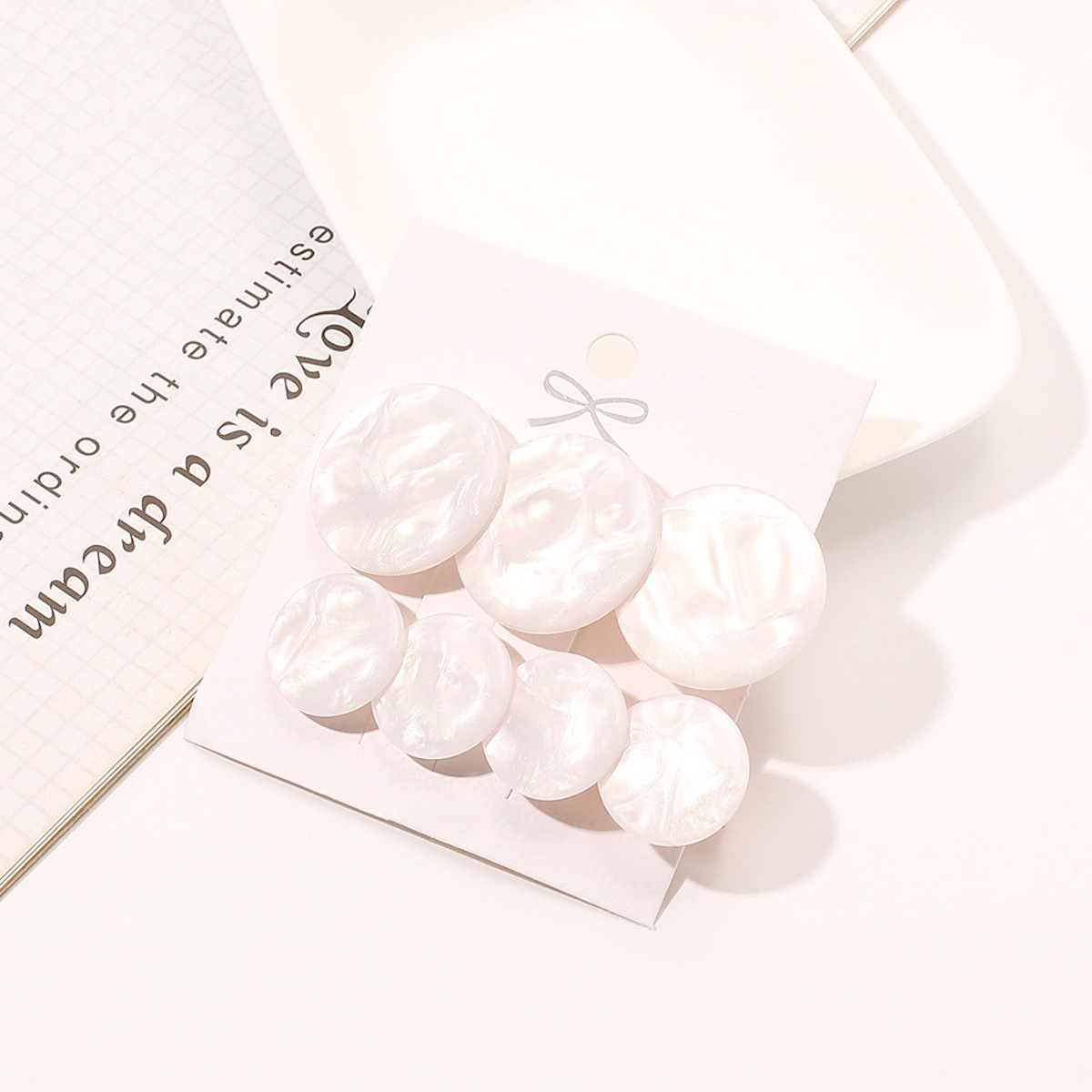 Заколка для волос opal haarspange Soho, weiß, количество 2 шт. — фото 2