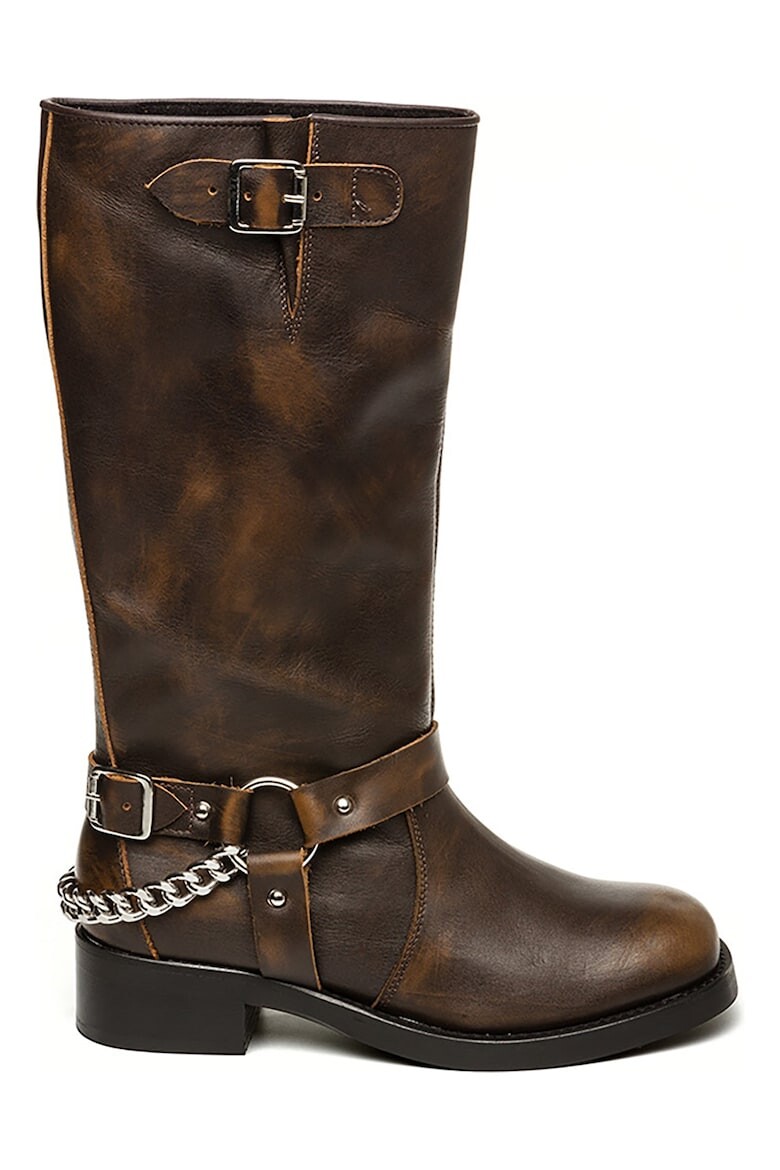 

Кожаные ботинки с цепочкой Steve Madden, коричневый