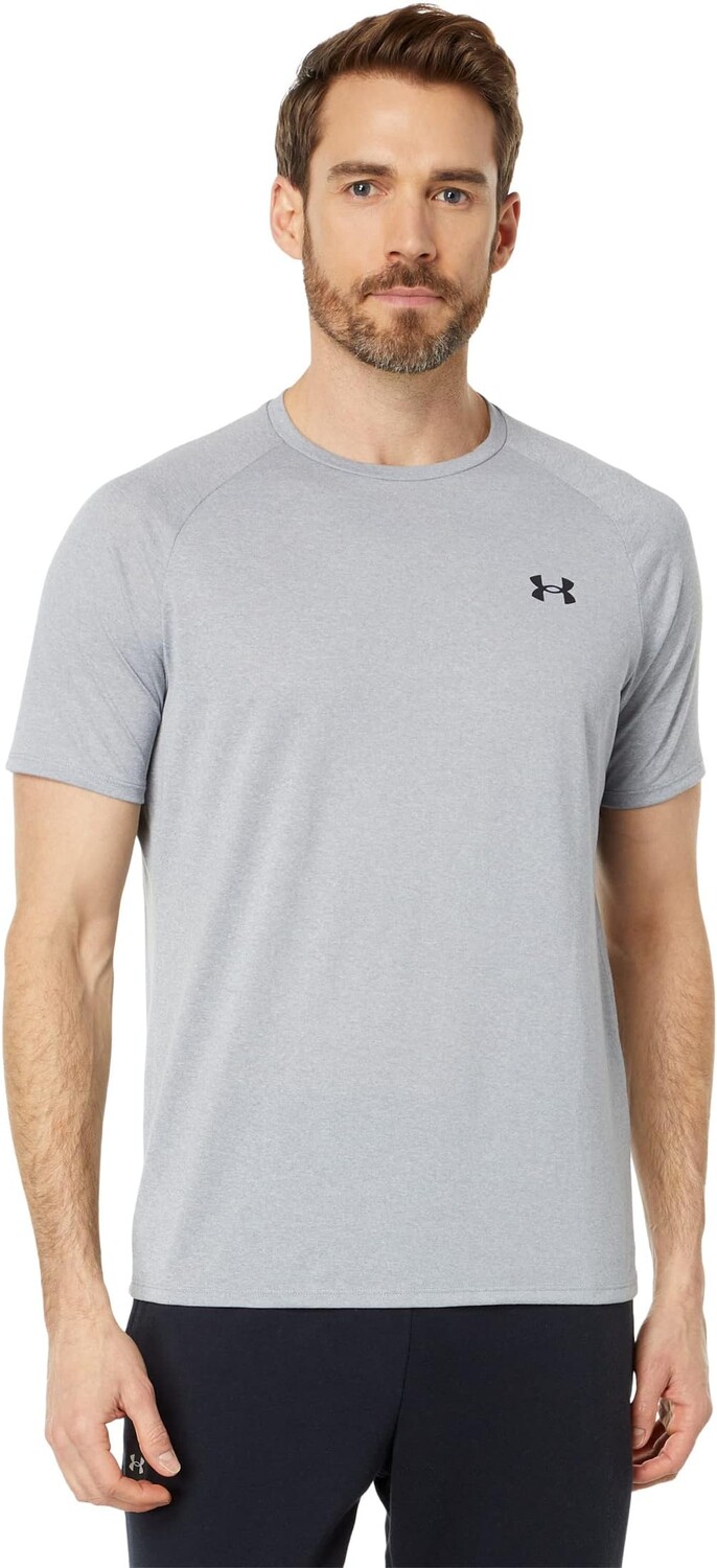 

Футболка с короткими рукавами UA Tech Under Armour, цвет Steel Light Heather/Black