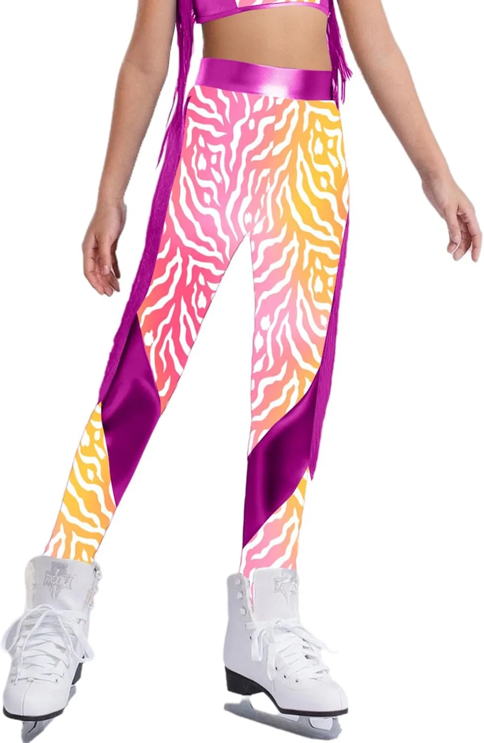 Леггинсы с бахромой TiaoBug, Hot Pink