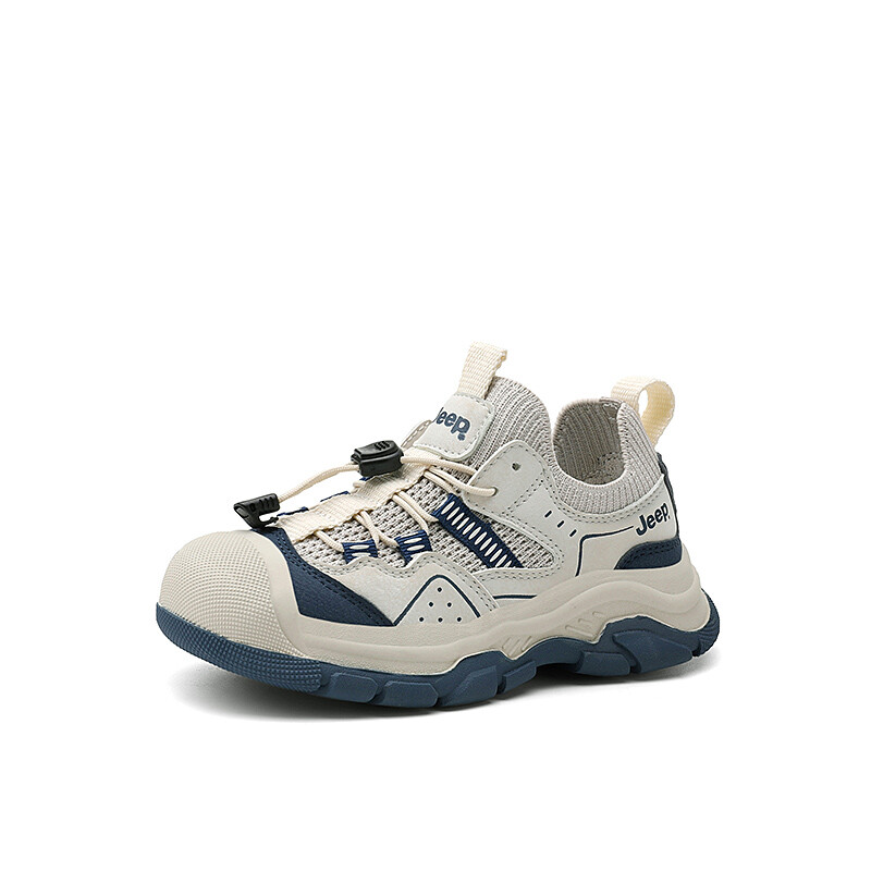 Кроссовки Jeep Kids Lifestyle Shoes Kids Low-top Blue, бежевый/синий — фото 2
