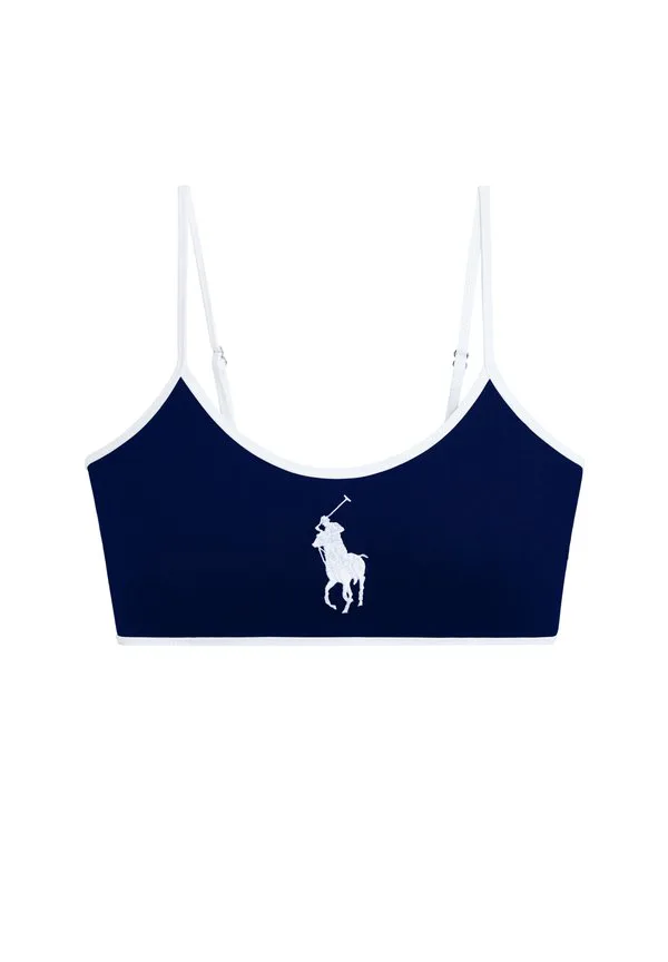 Укороченный топ от бикини Polo Ralph Lauren, Navy Blue — фото 4