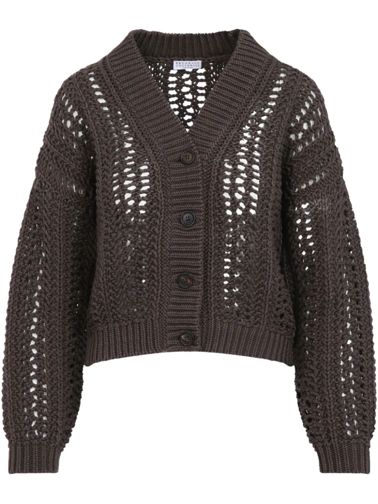 

Вязаный кардиган Brunello Cucinelli, коричневый