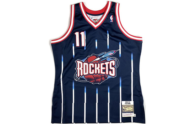 

Аутентичная гостевая футболка Mitchell & Ness 'NBA Houston Rockets 02 Yao Ming' Mitchell Ness, темно-синий