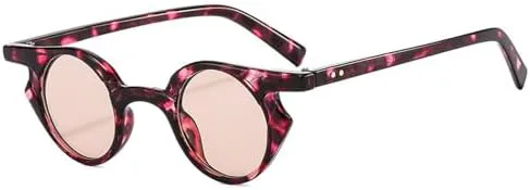 

Новые женские круглые солнцезащитные очки 2025 года, маленькая оправа, защита от УФ-излучения UV400, панк-стиль, ретро-очки UV400 DSXLY, C8flower-lightbrown