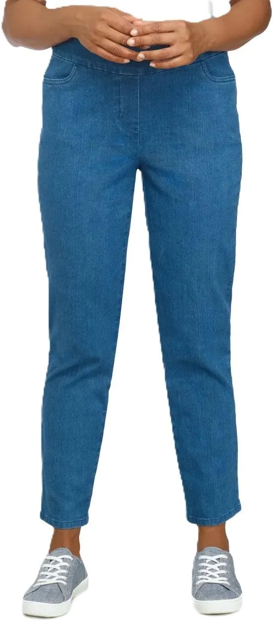 

Alfred Dunner Womens Super Stretch Mid-Rise короткие брюки