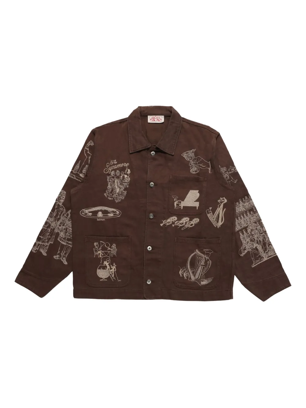 

Куртка с вышивкой Restaurant Chore Samuel Zelig, коричневый