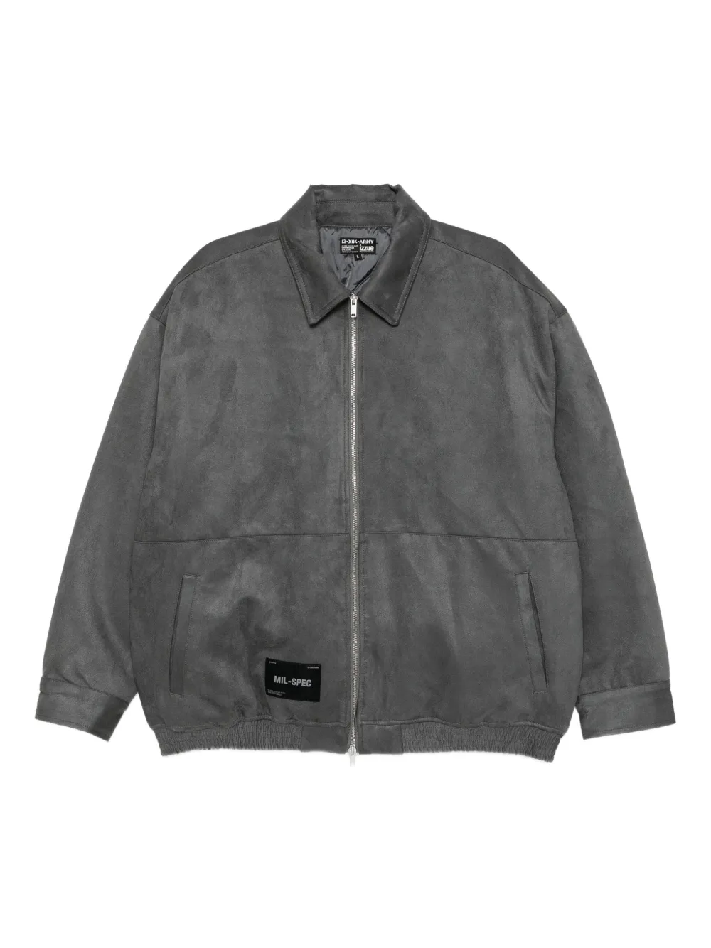 

Куртка с вышитым логотипом izzue, серый