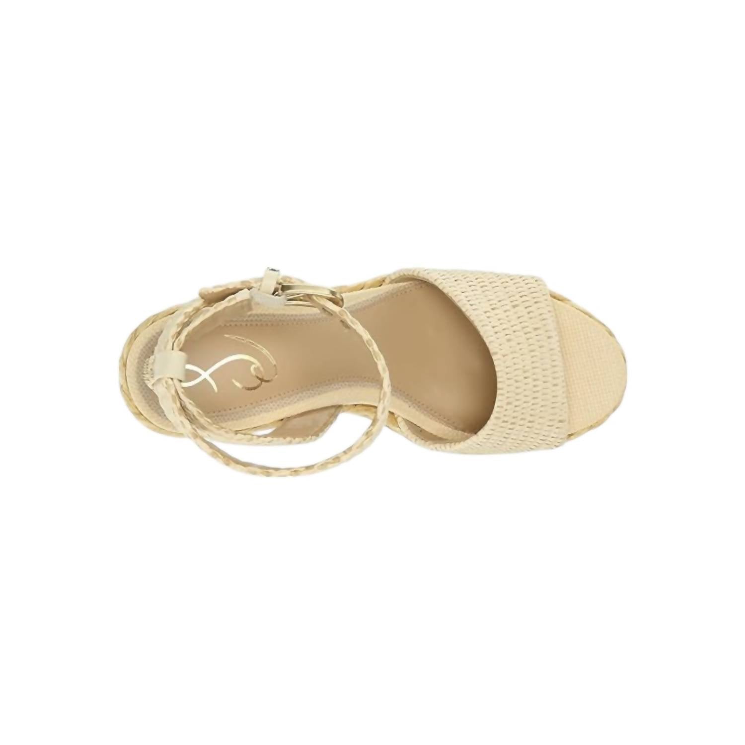Женские босоножки на платформе April из льняной рафии Sam Edelman, цвет linen raffia — фото 2