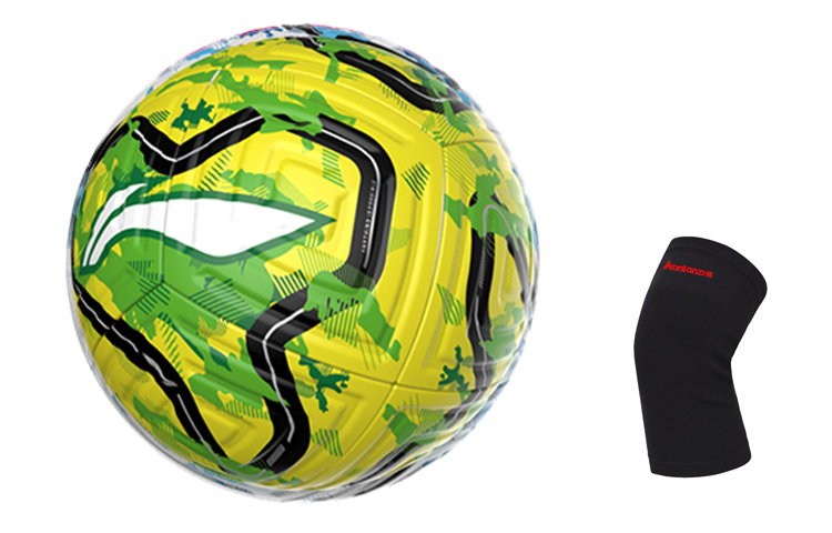 

LINING Размер 5 футбольный мяч TPU бесшовный термосварной унисекс желто-зеленый